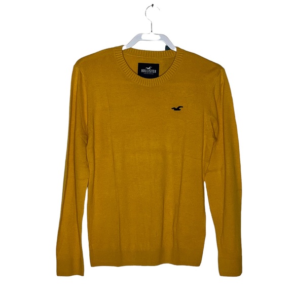 Hollister Sweaters - Hollister NWT Mustard Yellow Crewneck Pullover Sweater Lightweight
